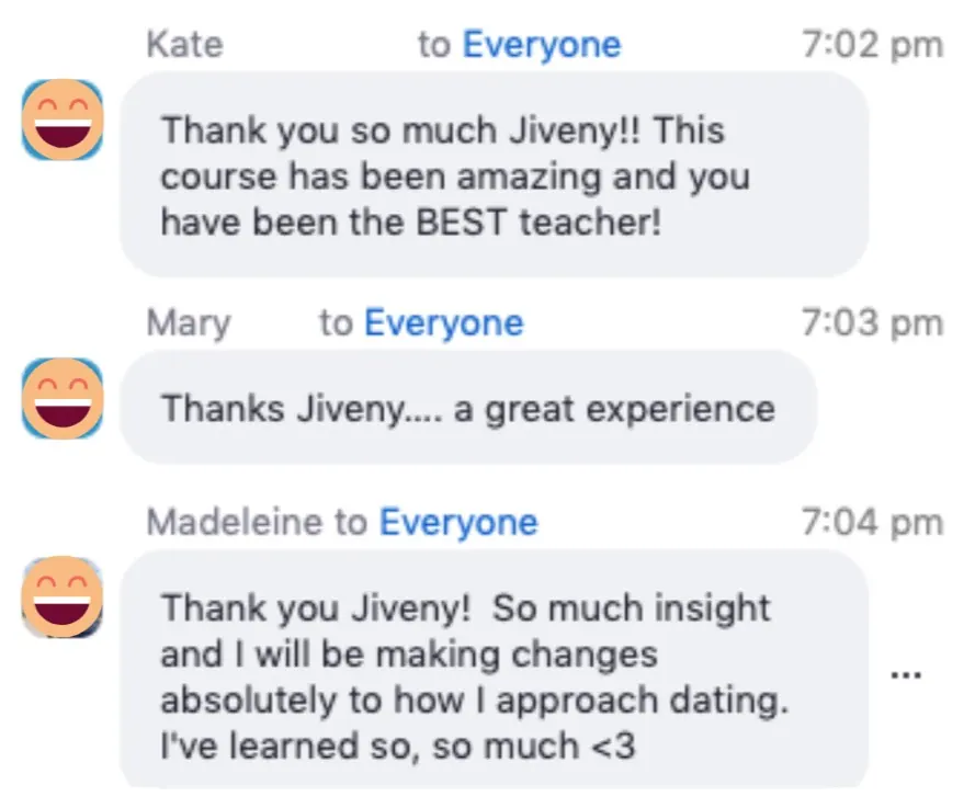 Group chat: this course has been amazing and you have been the BEST teacher