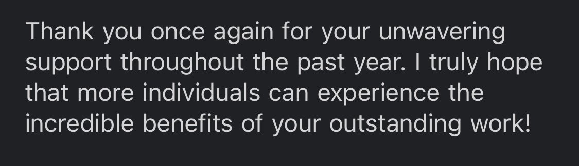 Client thank you message